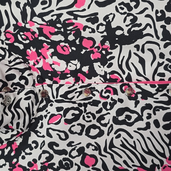 Tail Womens Small Sleeveless Black Pink Zebra Print Top - Picture 4 of 10